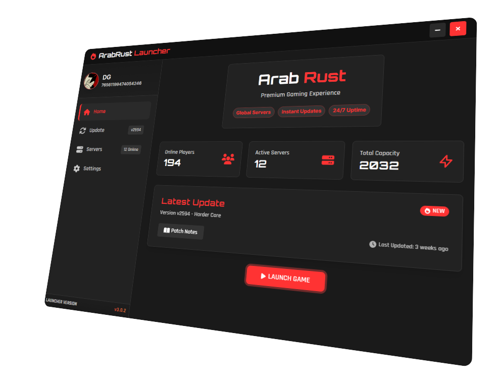 ArabRust Launcher Preview